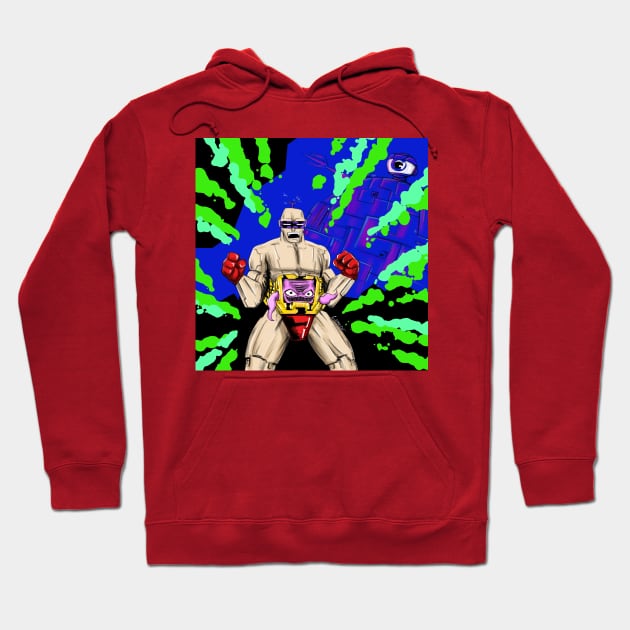 krang ecopop in technodrome madness Hoodie by jorge_lebeau